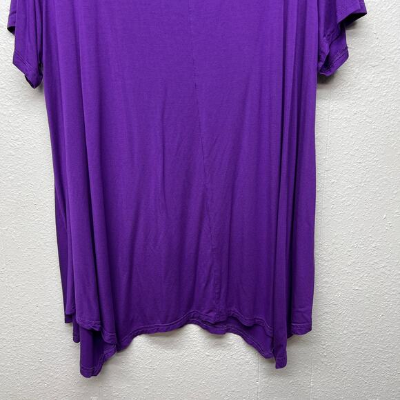 Larace Womens Top 4X Asymmetrical Hem Stretch Soft Relaxed Comfort Casual - Picture 10 of 15